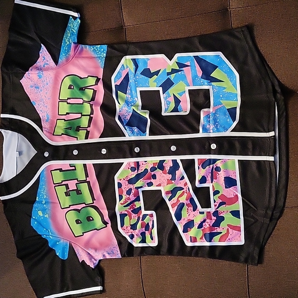 Womens White #23 "Bel-Air" Short Sleeve Baseball Jersey